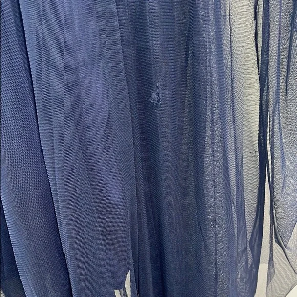 Tadashi Shoji Too Navy Embroidered Lace Evening Gown Tulle Skirt Size 16 Q   NWT - Picture 12 of 16